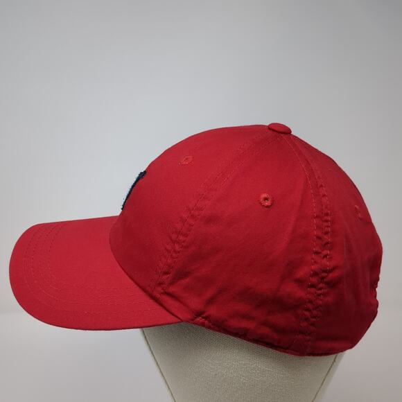 American Needle Strapback Hat Red One Size Adjustable Outdoor Vent Holes - Picture 3 of 10